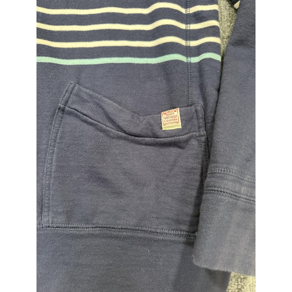 Paul Smith Sweater Mens Large Blue Striped Snap Cardigan Pockets Cotton - Picture 2 of 12